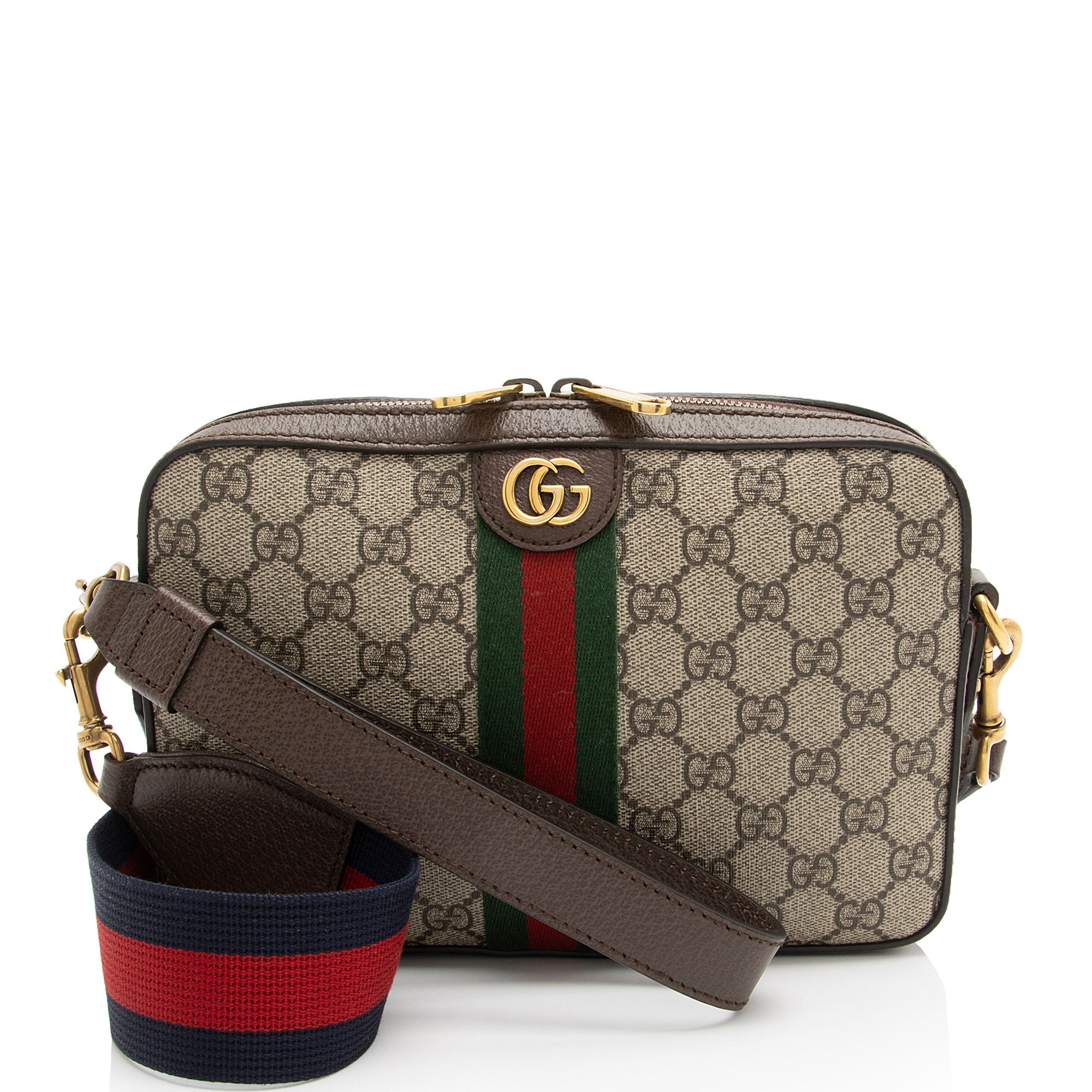 Gucci GG Supreme Ophidia Web Small Crossbody (SHF E9hrMN)