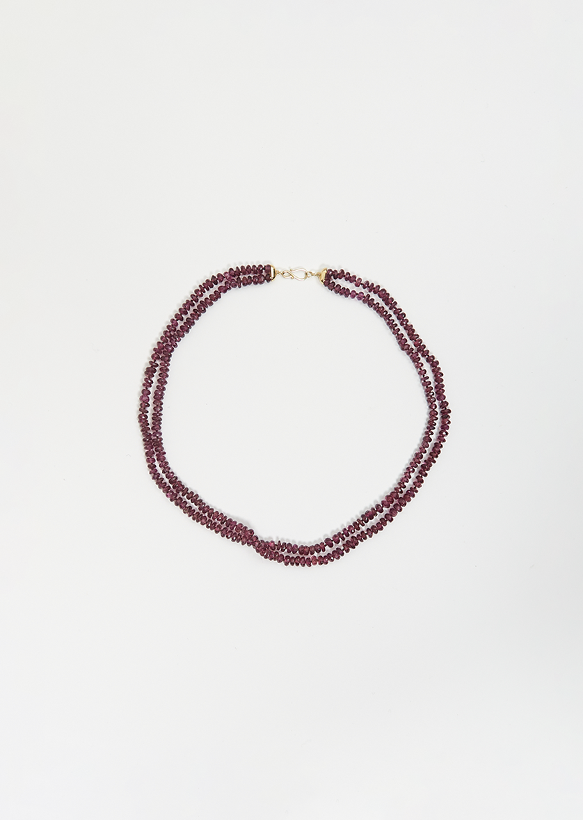 ILEANA MAKRI Rhodolite Garnet Double Beaded Necklace 244 37cm