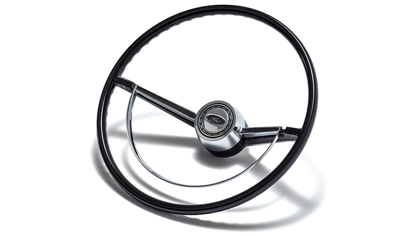 TOMS OFFROAD Steering Wheel   OE Style w/Chrome Horn Ring, 66 77