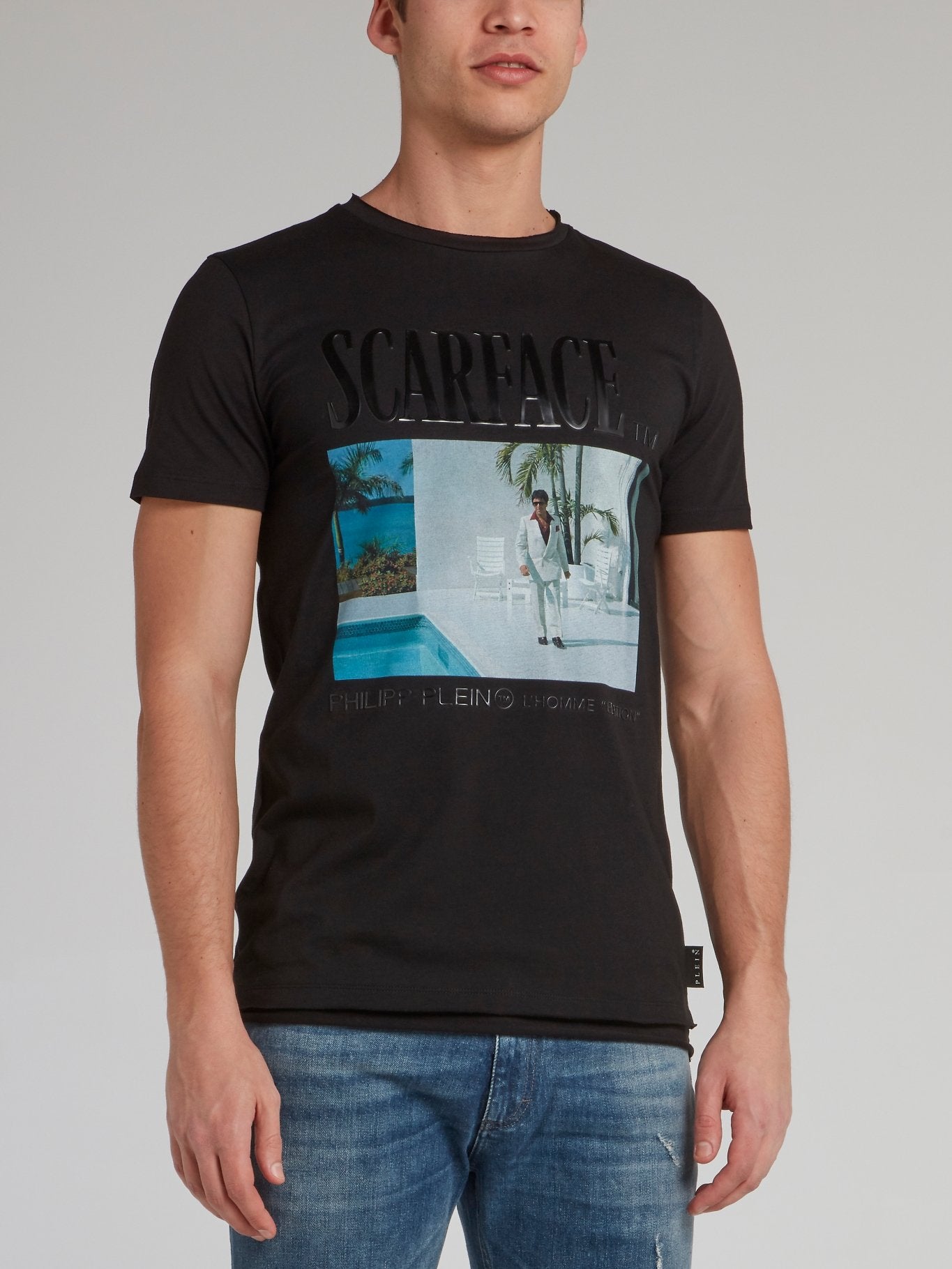PHILIPP PLEIN Scarface Black Graphic T Shirt