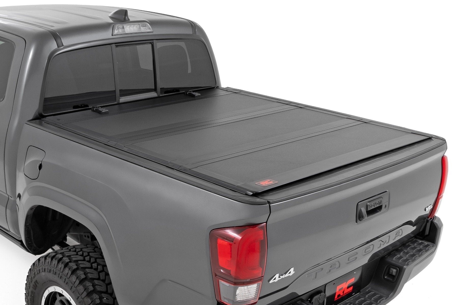 Rough Country   Hard Tri Fold Flip Up Bed Cover   6' Bed   Toyota Tacoma (16 23)   49420600