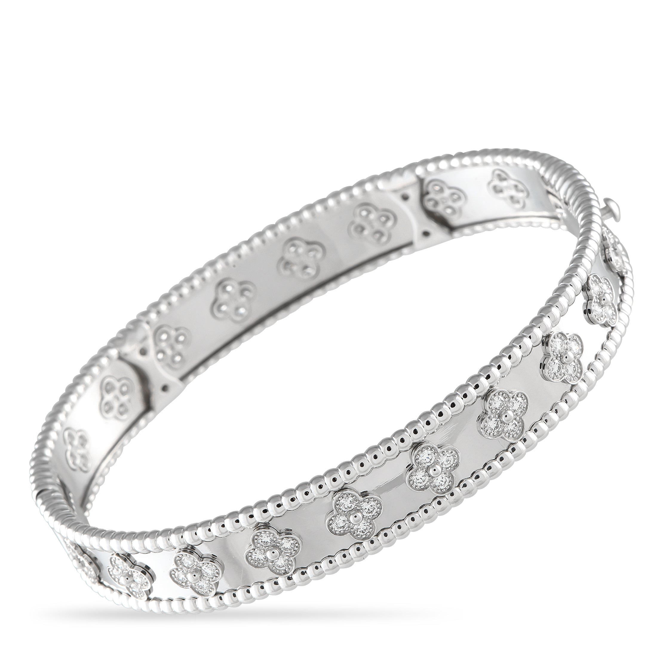 2269 Van Cleef & Arpels Perlee 18K White Gold Bracelet Size Large VC03 050625