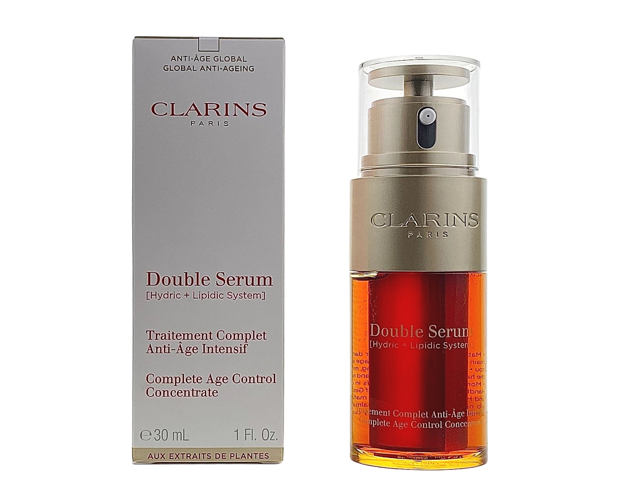 2512 Clarins Double Serum Complete Age Control Concentrate for Women 1 oz   30 ml
