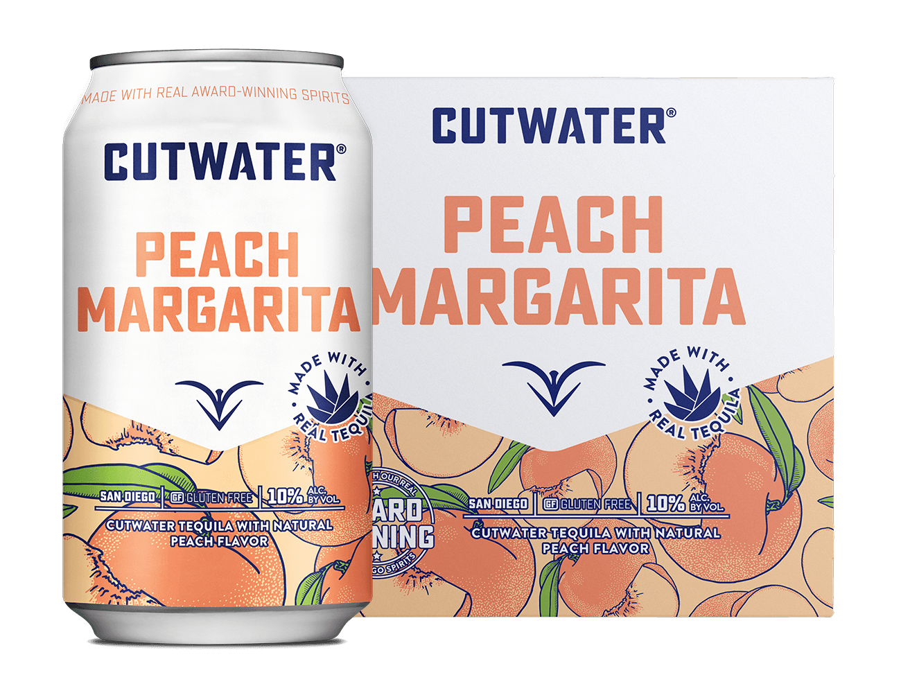 CUTWATER SPIRITS Cutwater Peach Margarita Canned Cocktails (4 Pack)