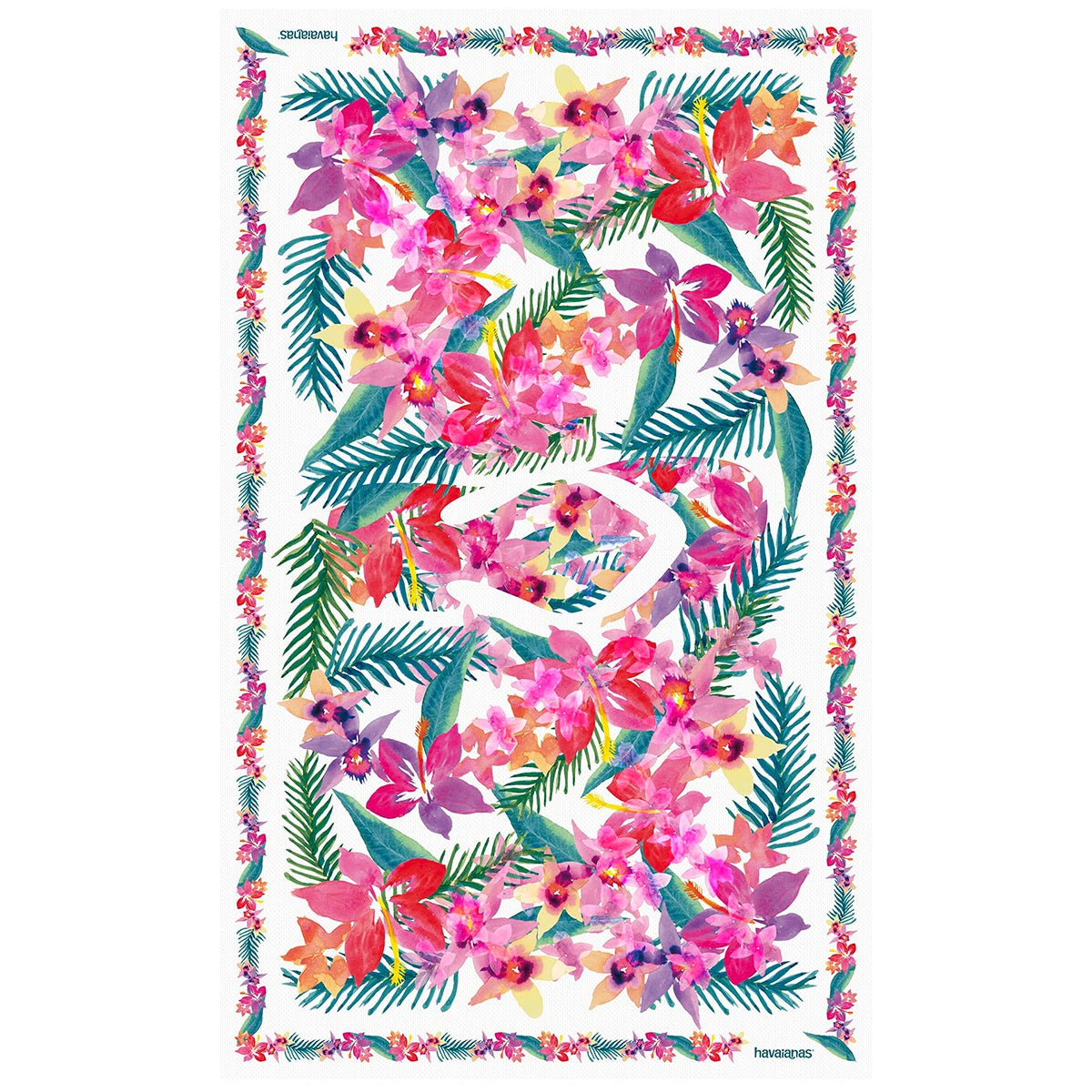 HAVAIANAS CANGA FLORAL   WHITE