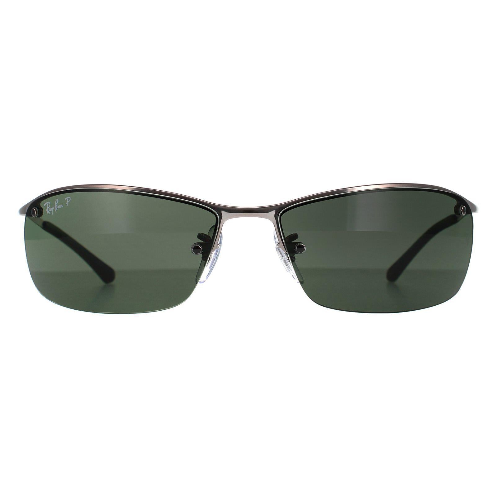 RAY BAN Rayban Sunglasses Top Bar 3183 Gunmetal Polarized Green 004/9A