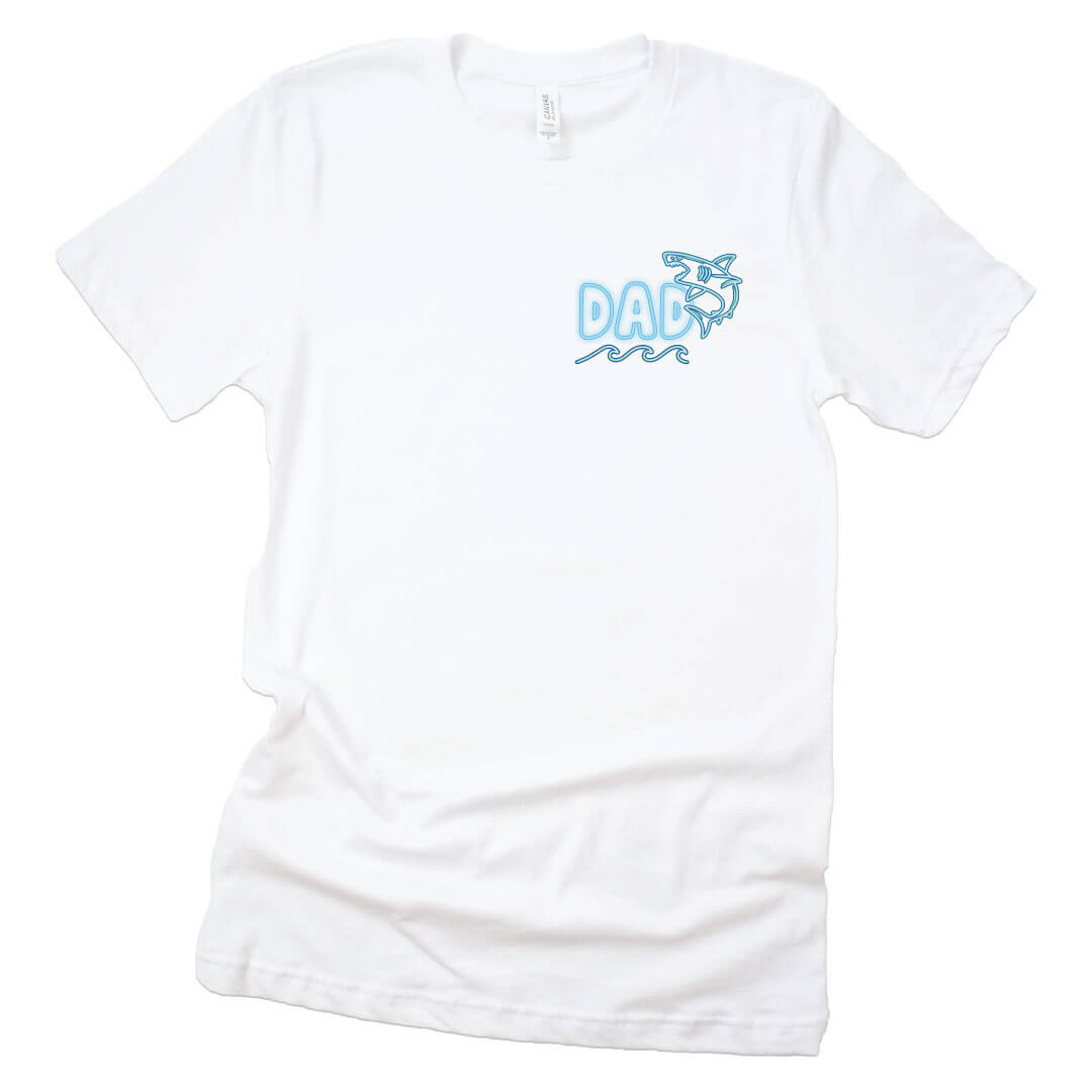 CLDTG Glow Fins Dad Graphic Tee   White