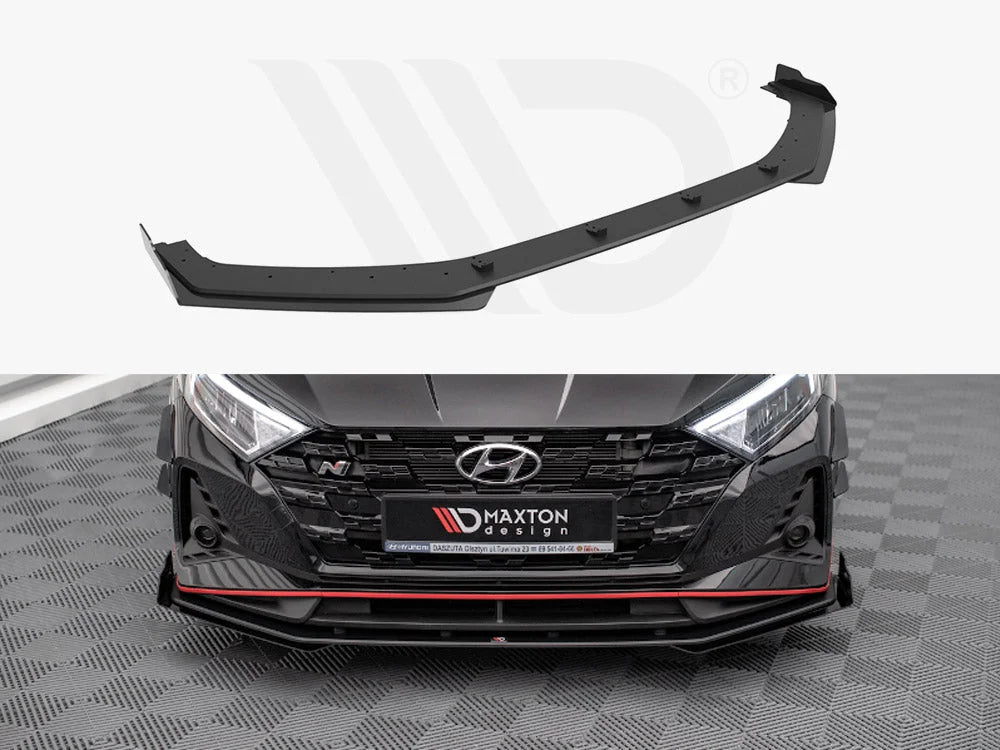 Maxton Design Street PRO Front Splitter V.1 +flaps Hyundai I20 N MK3 2020 
