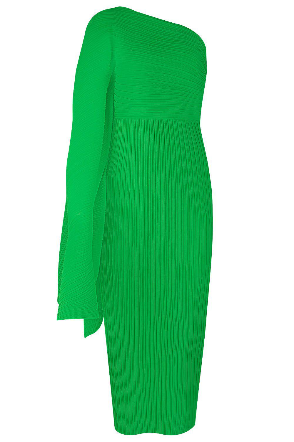 SOLACE LONDON Lenna Dress   Bright Green