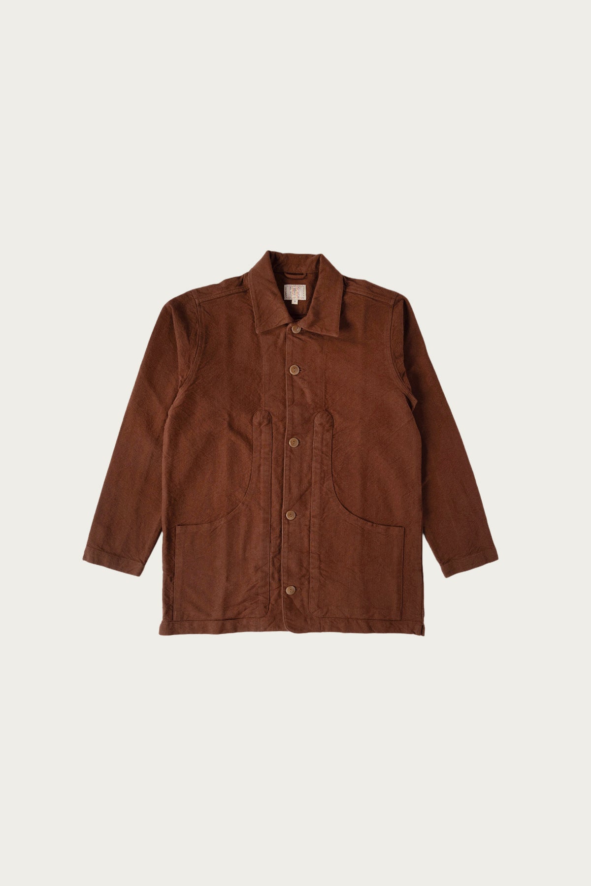 WYTHE Rustic Plainweave Hunting Jacket   Chocolate Brown