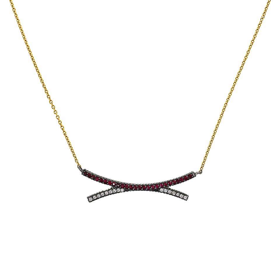 YOSSI HARARI Lilah Criss Cross Necklace