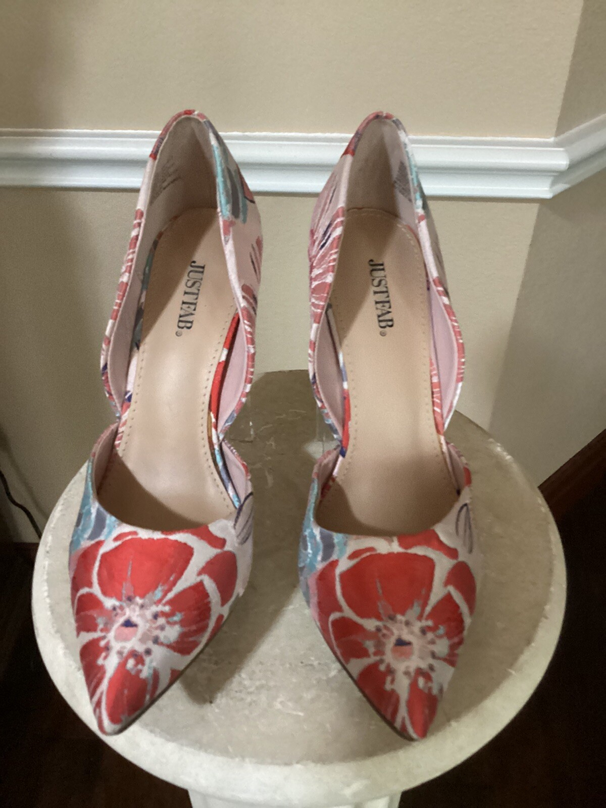 JUSTFAB Just Fab Monika D’Orsay Floral Pump   Size 9.5