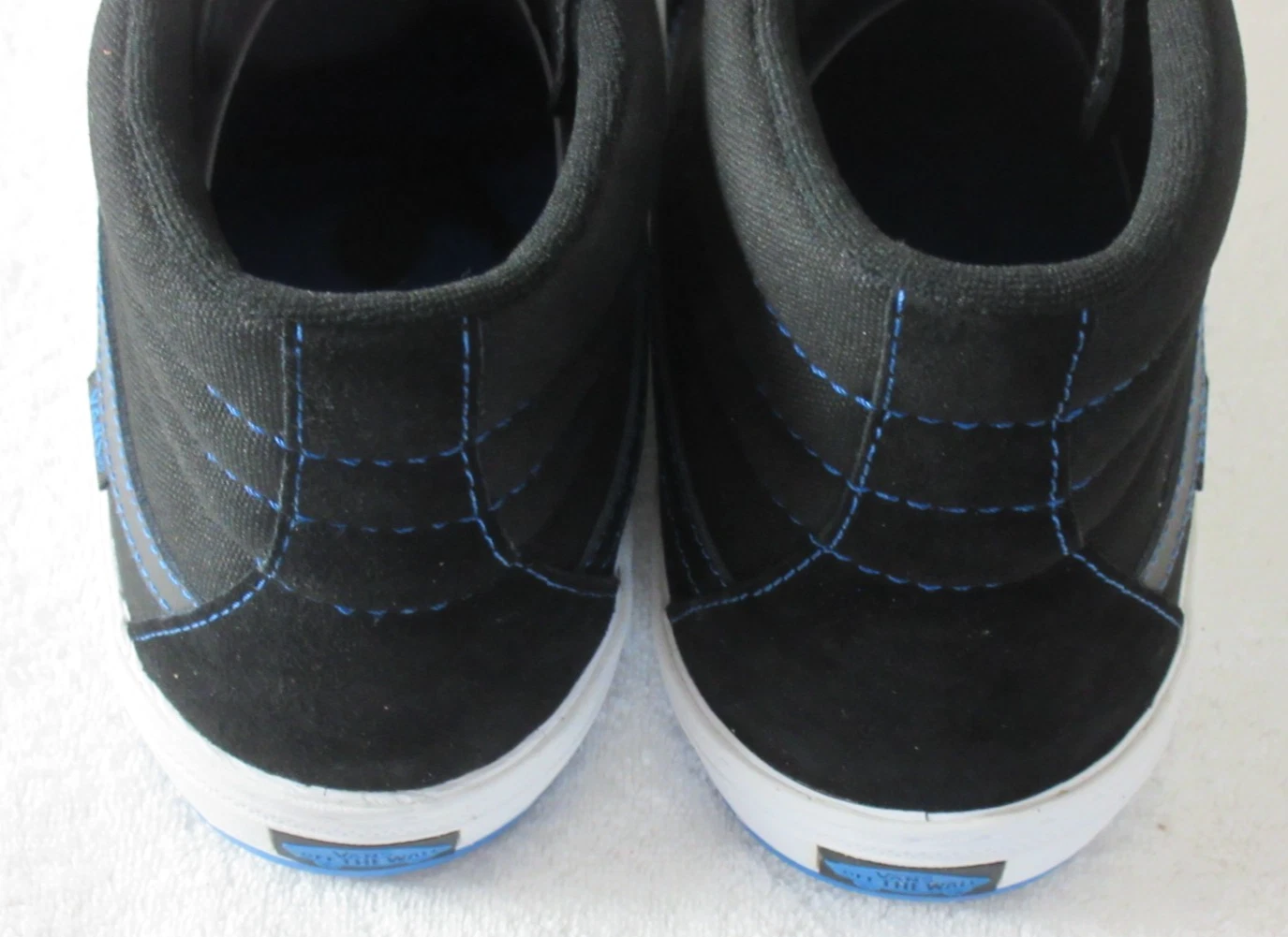 ETNIES Vans Men's BMX Sk8 Hi Electric Blue Black Canvas Suede shoes Size 11.5 NIB