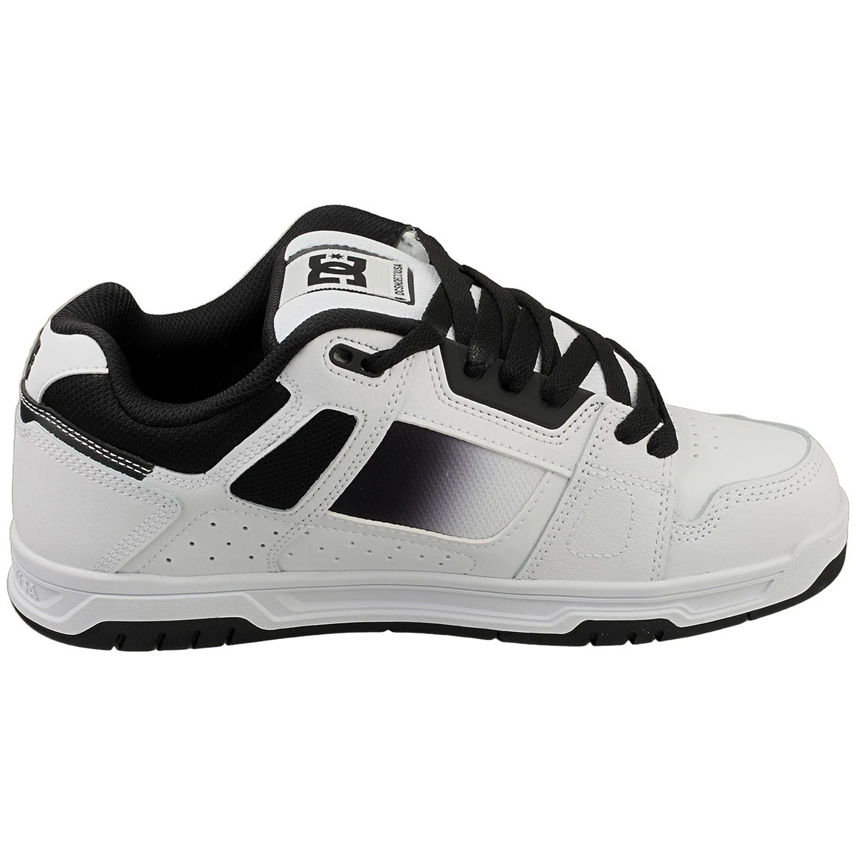 DC Shoes Stag Mens Skate Sneakers in White Black   11.5 US