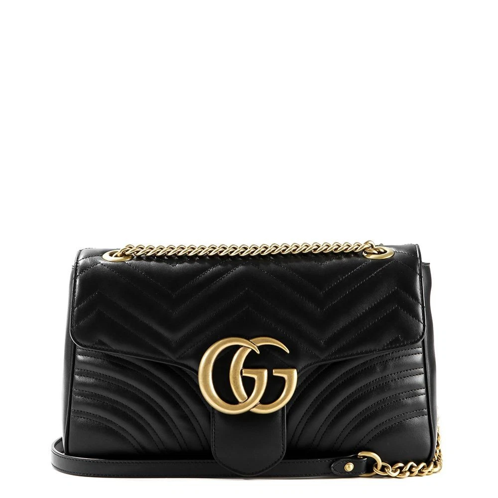 Gucci GG Marmont borsa a tracolla media matelassé 100421258