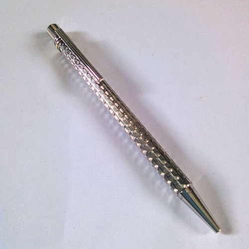 Penna a sfera Cartier Trinity 3 anelli tipo twist argento con scheda garanzia scatola