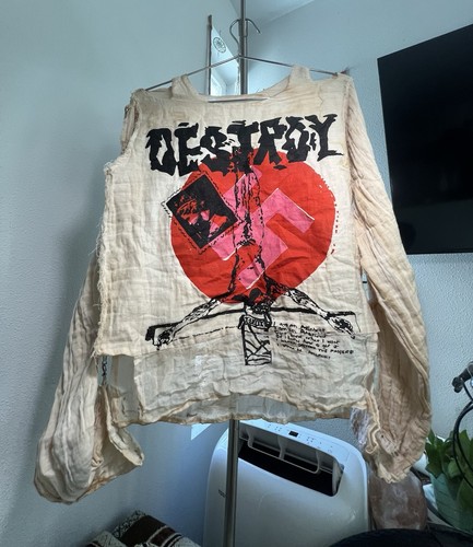Seditionaries Destroy Muslin Punk Rock Vivienne Westwood Early REPRINT Shirt