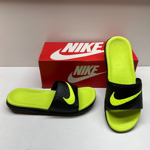 Nike Benassi Solarsoft Slide 2 705474 070 Green Black Slides Sandals Shoe Men 12
