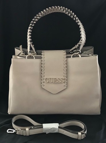 ELEGANT GUESS TOTE W  DETACHABLE CROSSBODY STRAP HANDBAG  QUARTZ COLOR  BRAND NE