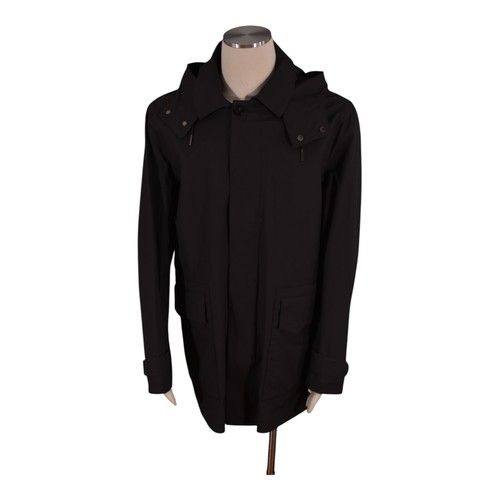 Ermenegildo Zegna Uomo Impermeabile Giacca Antipioggia con Cappuccio Impermeabile Grigio Taglia XL