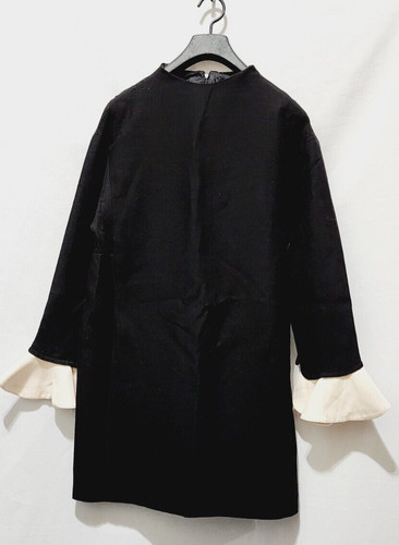 Abito sexy Valentino taglia 6 crepe bozzolo boxy contrasto polsino arricciato IT42