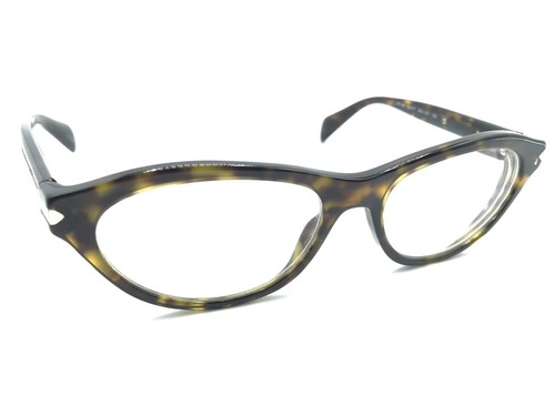 Prada VPR 18P 2AU 1O1 Tortoise Brown Cat Eye Eyeglasses Frames 54 17 135 Italy