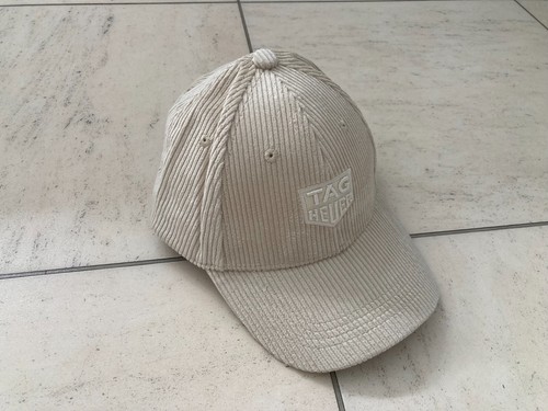 Tag Heuer Cap Adjustable Beige Cream Corduroy Carrera Monaco Formula 1 Autavia