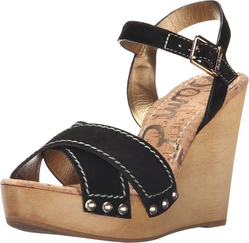 Sam Edelman sandalo donna Cairo zeppa nero taglia 8 5  10