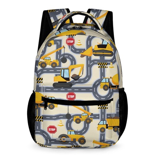 BOYY Construction Backpack for Boys Tractor Truck BackpackExcavator School Bag Boo...