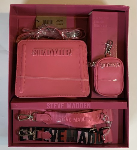 Set regalo donna Steve Madden edizione speciale Evelyn rosa   borsa  3 cinghie  marsupio
