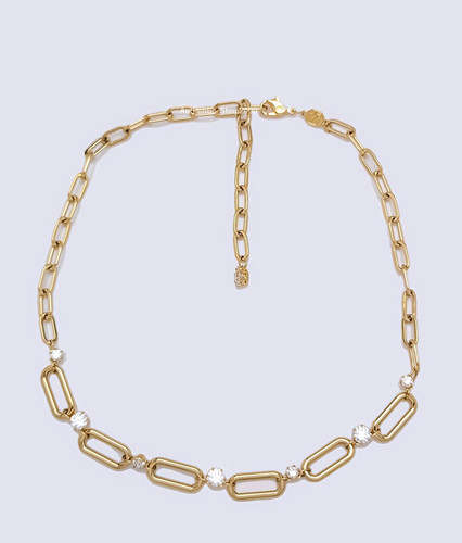 s-l500_1756767953 NEW 100% SWAROVSKI G White Crystal Constella Paperclip Link Necklace 5683354