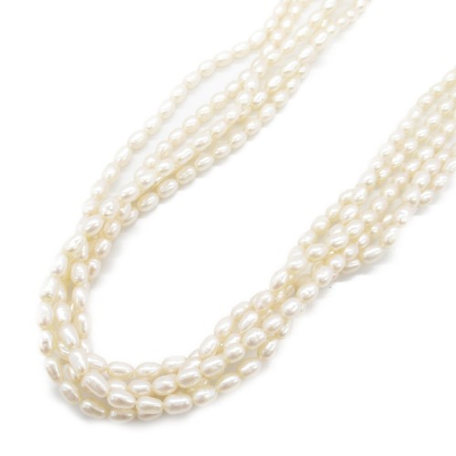 MIKIMOTO Freshwater Pearl 5 Strand Necklace 18KYG Yellow G White U women