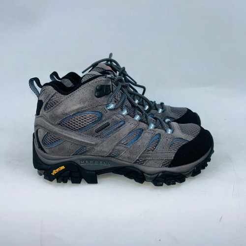 MERRELL WOMEN'S J06054 MOAB 2 MID WATERPROOF HIKING SHOES GRANITE GRAY SIZE 7B