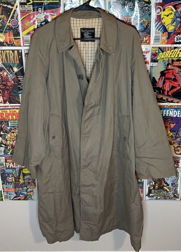 Vintage Autentico Pre 1998 Burberrys Made In England Abito Trench Cappotto Uomo L XL