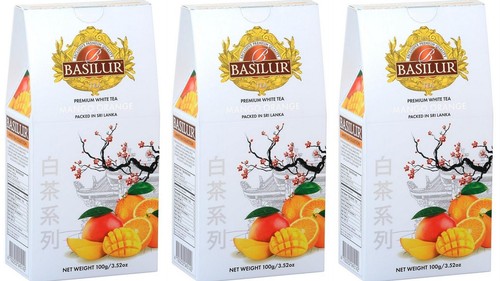 3 x Basilir tè bianco MANGO ARANCIO   sacchetto di foglie sf 3 x 100 g   3 52 oz