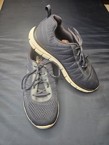 Skechers Men Shoes Black Mesh Wide Fit Memory Foam Sneakers size 9 232081W
