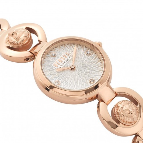 Versace Versus 34mm Cassa Acciaio Placcato Oro con Bracciale Acciaio Pregiato Placcato Oro