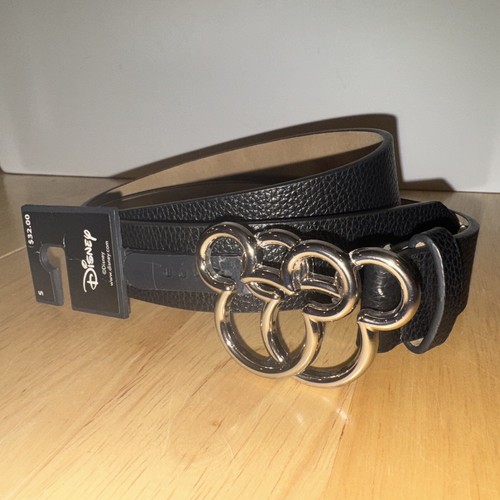 Disney Black Belt With Double Mickey Mo Buckle Size Small