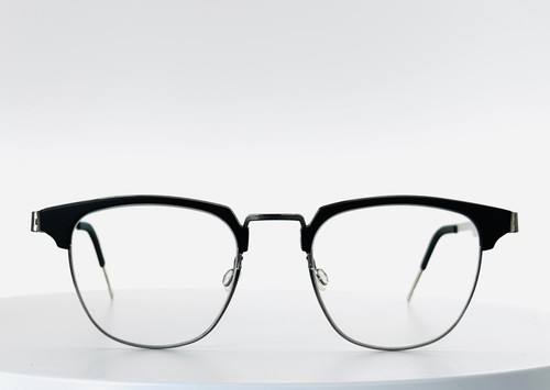 LINDBERG STRIP 9843 047/D37S P10 Black Browline Eyeglasses 49 21 135 B:43