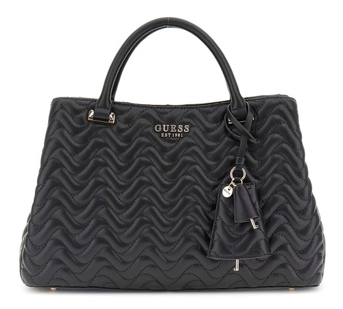 Borsa a tracolla Guess Centre Stage Abey Status Satchel borsa a mano nera