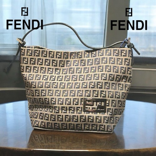 Borsa a mano FENDI Zucchino in tela marina originale am6542