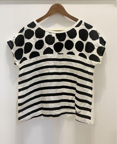 Weekend Max Mara T Shirt Sheer Black White Shipping from Japan