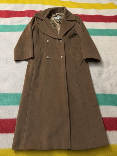 Cappotto doppiopetto Max Mara cammello Petite 0 Small $2000 101801 D TK 367