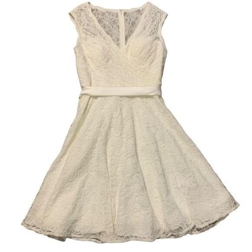 OFF WHITE Abito corto da sposa laurea Morí Lee by Madeline Gardner bianco sporco 16 LEGGI