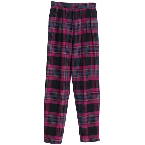 ALBERTA FERRETTI C&A Brenninkmeijer (West Germany) 80s  Plaid Twill Weave  Brushed  Punk Era