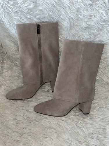 VINCE CAMUTO Ceelah Dune Oil Suede Microsuede Heeled Boots SZ 8 NEW