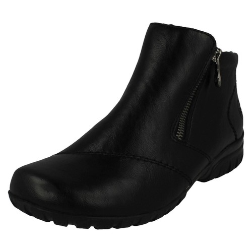 Stivaletti donna Rieker doppia zip foderati in pile eleganti corti casual  L4663
