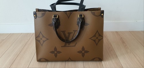 LOUIS VUITTON（LV） Borsa 100% Louis Vuitton OTG Onthego MM Monogram in pelle + parapolvere