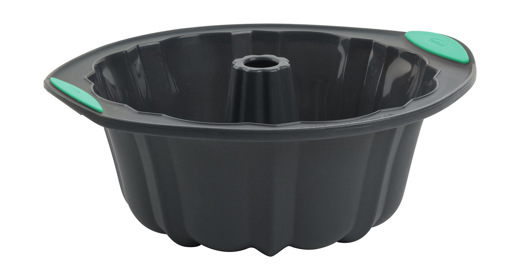 2351 Trudeau Structure Silicone 10 Cup Fluted Cake Pan  Grey Mint