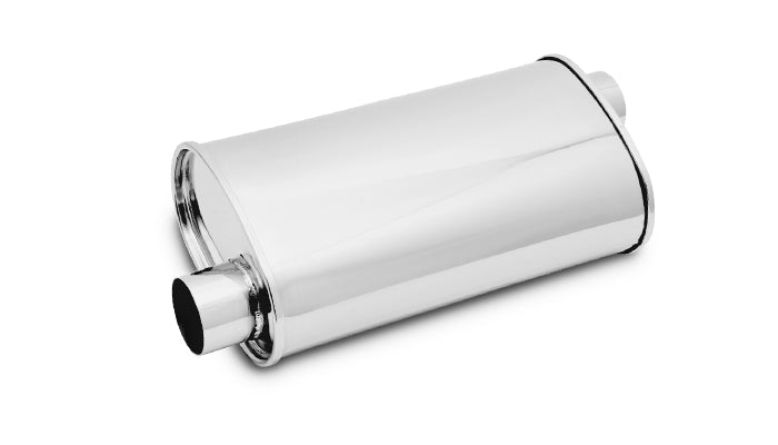 Vibrant Performance   1126   STREETPOWER Oval Muffler 2.5 In. Inlet/outlet (Offset Offset)